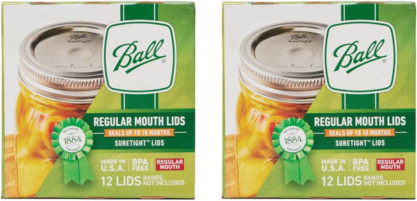 Ball Mason Glass Jar Lids Regular Mouth (24-Count), Silver