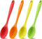 Shappy 4 Pieces Silicone Mixing Spoon Spatula Scrapers for Cooking, 10.6 Inch Heat Resistant Large Non Stick Basting