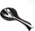 OGGI Ceramic Spoon Rest - Spoon Holder for Stove Top & Countertop, Black Kitchen Decor