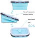 KUON Collapsible Silicone Food Storage Containers, Set of 4 with Airtight Lids, Microwave and Freezer Safe