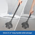Set 2-in-1 (Pack 2) Qaestfy Toilet Plunger and Brush for Bathroom Cleaning, Long Handle Toilet Bowl Brush with Stiff