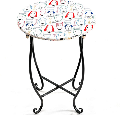 Taofwter Side Tables for Patio, 14" Indoor Outdoor Metal Side Table for Poolside