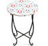 Taofwter Side Tables for Patio, 14" Indoor Outdoor Metal Side Table for Poolside