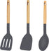 Silicone Spatula Set, Heat Resistant Spatulas for Nonstick Cookware - Large Rubber Slotted Solid Turner Spoon for