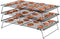 Restaurantware Met Lux 15.7 x 9.8 x 8.3 Inch Wire Baking Rack Set, 3-Tier Stackable Oven Wire Rack Set
