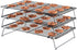 Restaurantware Met Lux 15.7 x 9.8 x 8.3 Inch Wire Baking Rack Set, 3-Tier Stackable Oven Wire Rack Set