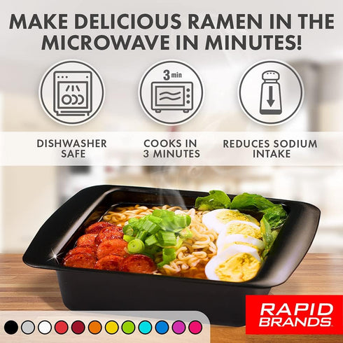 Rapid Ramen Cooker, Microwavable Cookware for Instant Ramen, BPA Free, Dishwasher Safe, Perfect for Small Kitchen