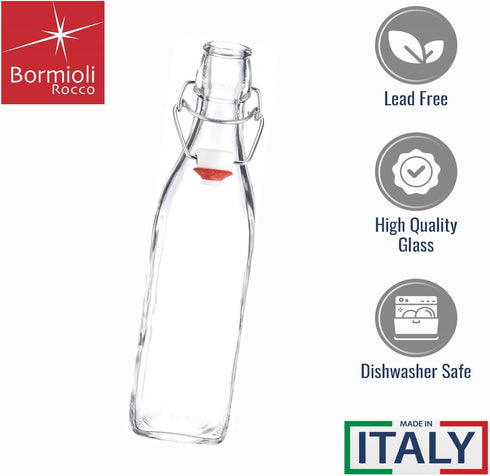 Bormioli Rocco Square Swing Bottle, 33.75 Ounce