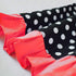 Black Sexy Polka Dot Ruffle Side Half Aprons, Cotton Kitchen Cooking Waist Apron with Pocket for Women Girls
