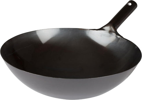 Winco Chinese Wok with Integral Handle, 16-Inch, Black, Medium by Winco