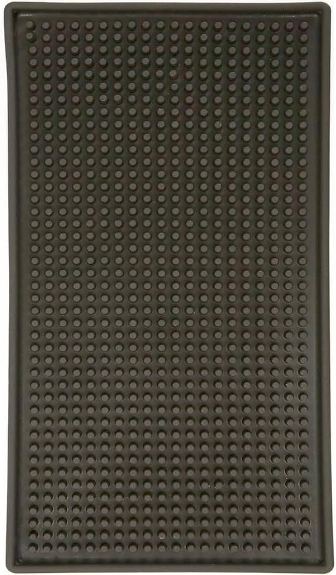 Small Bar Mat, 6" x 12" PVC Black Coffee Mat for Home Bar Essentials, Spill Mat for Kitchen Countertop, 1 PCS