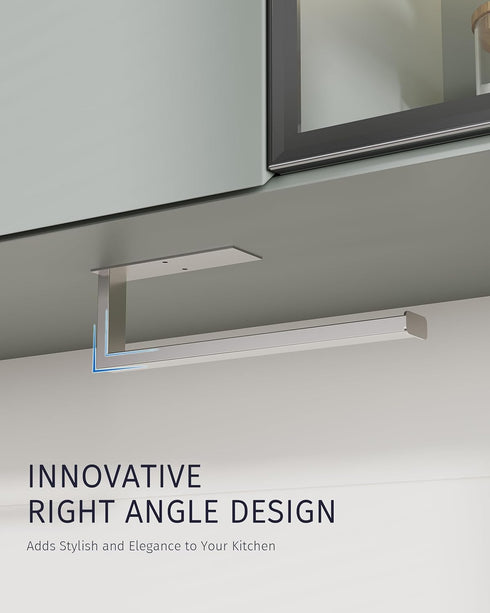 SUS304 Paper Towel Holder, Paper Towel Holder Under Cabinet Wall Mount or Self Adhesive Paper Towel Bar, Hanging Paper
