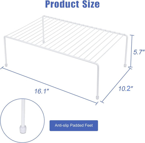 JBESUHI Set 2 (16.1 10.2 Inch) Counter of Large x Cabinet Storage Shelf Rack, ShelvesKitchen and Cabinet Shelf, Storage