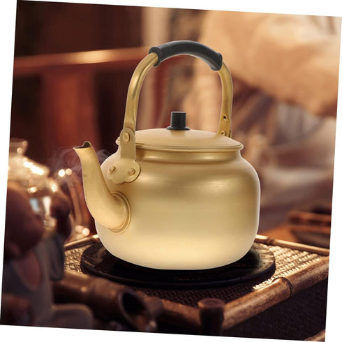 Vintage Aluminum Kettle Coffee Pot Boiler, Whistling Tea Kettle for Heating Water, Stovetop Teapot