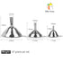 Stainless Steel Funnels, 3 Pack - Small Metal Funnels with Handles for Kitchen Transfer of Liquid, Oils, Spices, 2.9 &
