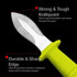 DRAGONFRUITEE Oyster Shucking Knife, Commercial Grade Clam Tool with Ergonomic Grip, Yellow/Silver (1 Count)