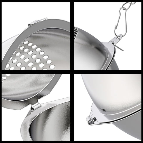 Lyxa SR 2 Pack 304 2.1 Inch Food Grade Stainless Steel Mesh Tea Ball Tea Infuser Strainer Filter Diffuser for Loose Tea