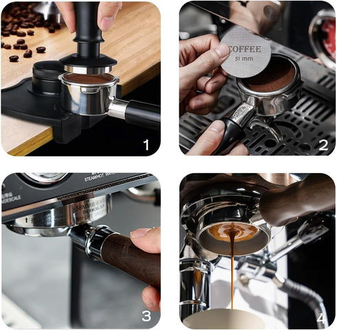 Puck Screen 51mm, Reusable Stainless Steel Screen Filter Basket Compatible with Espresso Machine