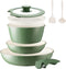 BECIGAR 8PCS Ceramic Cookware,Nonstick Ceramic Pan, Removable Handle Pots and Pans Set,