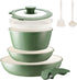 BECIGAR 8PCS Ceramic Cookware,Nonstick Ceramic Pan, Removable Handle Pots and Pans Set,