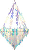 Holographic Chandelier Shaped Hanging Decoration, Shiny Iridescent White Foil Ceiling Decorative OrnamentUnicorn