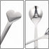12pcs Silverware Coffee Spoon Set, Heart Shaped Stainless Steel Dessert Spoons for Ice Cream, Tea, Valentines Day