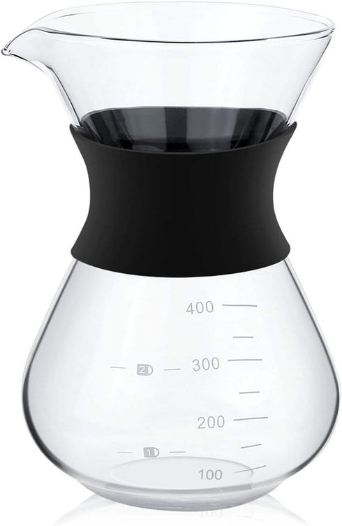 5 Cup Coffee Maker, Chemex Glass Pots, Kaffee Gator, Manual Hand Drip Coffee Maker with Stainless Steel Filter