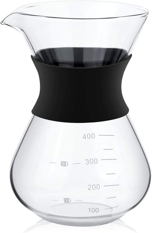 5 Cup Coffee Maker, Chemex Glass Pots, Kaffee Gator, Manual Hand Drip Coffee Maker with Stainless Steel Filter