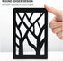7 4.7 3.5, Black,2 Pair/4 MaxGear Book Ends Tree Design Modern Bookends for Shelves, Non-Skid Book Holder, Heavy Duty