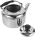 KALLORY 1pc Stainless Steel Teapot, Camping Water Kettle, Stainless Steel Tea Kettle for Stove Top