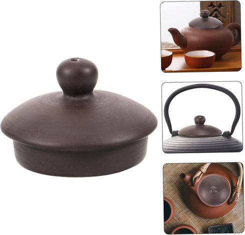 Purple Clay Teapot Lid - Replacement Porcelain Tea Kettle Lid for Japanese Accessories