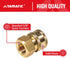 YAMATIC Pressure Washer Quick Connect, 3/8 Inch Brass Female Coupler, 3/8 Quick Connect Fitting, Rated 5000 PSI (2 PCS)