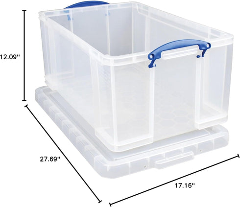 REALLY USEFUL OFFICE BOX CLEAR 64LT