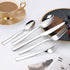 Silverware Set for 2, CXJY 10-Piece Stainless Steel Flatware, Square Edge Kitchen Utensils, Mirror Polished, Dishwasher
