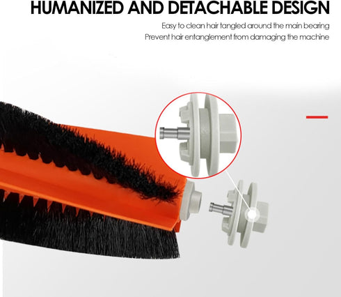 7Pcs/Set Robot Vacuum Cleaner Replacement Kit - Main Brush Filter Kit for Xiaomi Robot Cleaner