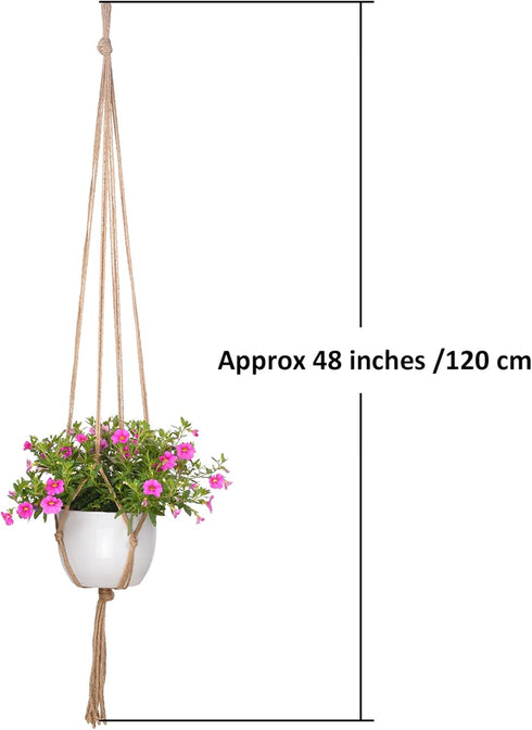 2 Pack 48 Inch 4 EBOOT Large Macrame Plant Hanger Rope to Hang Flower Pot Plant Holder for Indoor Outdoor Decorations