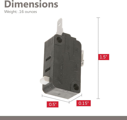 Parts Master Replacement for GE/Hotpoint/Haier Microwave Monitor Switch - Fix Countertop Microwaves