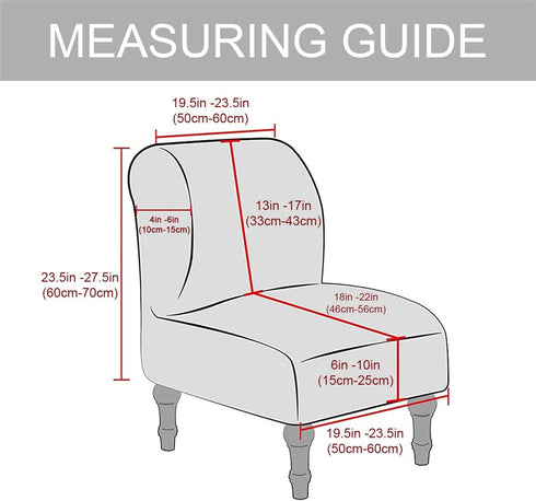 VIENLOVE Armless Armless Chair Slipcovers Stretch Spandex Jacquard Single Sofa Slipcover, Accent Chair Furniture