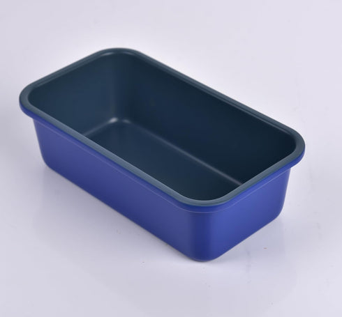 Set of 2 Haze Blue Loaf Pans, Non-Stick Coating Royal Blue Carbon Steel, 9x5 Inch for Home Baking