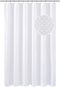 N&Y HOME Hotel Fabric Shower Curtain, Cloth Textured White Shower Curtain with Bottom Magnets, 72 x 72 inches