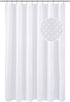 N&Y HOME Hotel Fabric Shower Curtain, Cloth Textured White Shower Curtain with Bottom Magnets, 72 x 72 inches