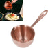 Stainless Steel Butter Warmer, 6.7oz / 200ml Mini Milk Pot with Pour Spouts for Boiling Milk and Sauces (Rose Gold)