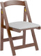 VTV Wooden Folding Chairs with Padded Cushion,Foldable Portable Commercial Chair Bamboo Folding for