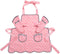 NEOVIVA Kids Apron and Oven Mitts Set - Cute Polka Dots Toddler Kitchen Linen Set for Play Kitchen Gift