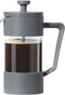 Oggi French Press Coffee Maker (12oz) - Borosilicate Glass, Single Cup French Press, Charcoal