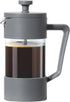Oggi French Press Coffee Maker (12oz) - Borosilicate Glass, Single Cup French Press, Charcoal