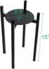 (15" Sunnyglade Plant Stand Metal Potted Plant Holder Sturdy, Galvanized Steel Pot Stand with Stylish Mid-Century