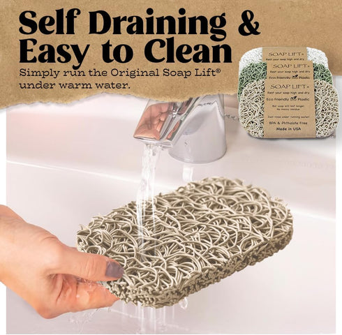 '-3-Pack Soap Lift Soap Bar Holder - Flexible Shower Tray with Self-Draining Design - Soap Saver Made of BPA-Free