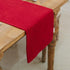 NATUS WEAVER 2 12 36 Inch Soft Caddice Faux Linen Side Table Runner, eco-Friendly Fabric Handcrafted Runner, Burgundy x