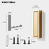 4Pcs Zinc Alloy Foldable Hooks, Wall Mount Bathroom Retractable Hooks for Hanging Clothes, Keys, Towels (Gold)